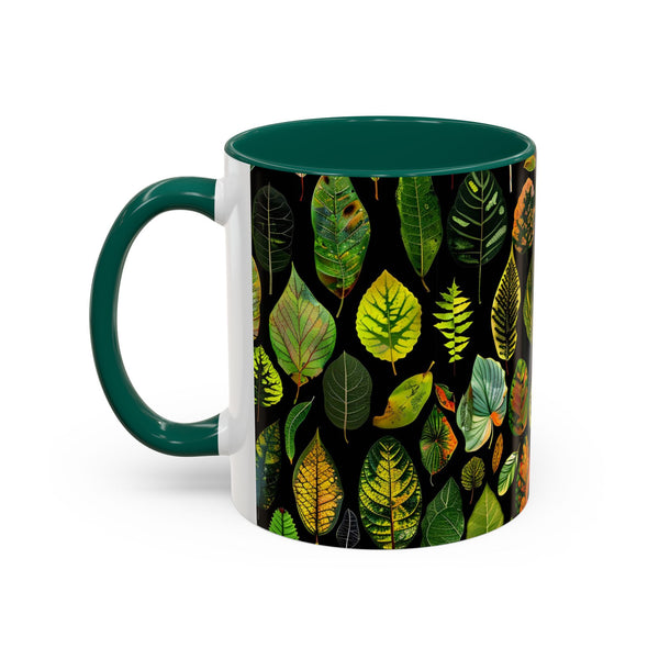 Leafy Mugs, Plant Lover Gift, Garden Coffee Cup, Nature Inspired Drinkware, Botanical Tea Mug, Colorful Leaves Kitchen Decor