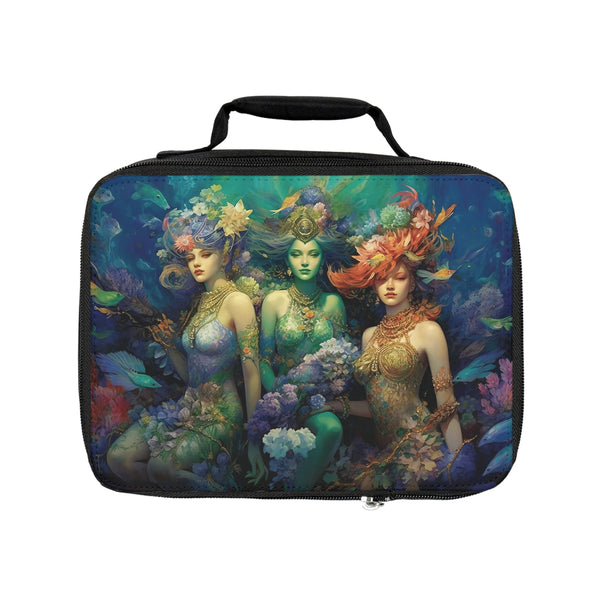 3 Dreamy Water Goddesses Colorful Ladies, Girls Insulated Lunch Bag, Box, Lunchbox for Women