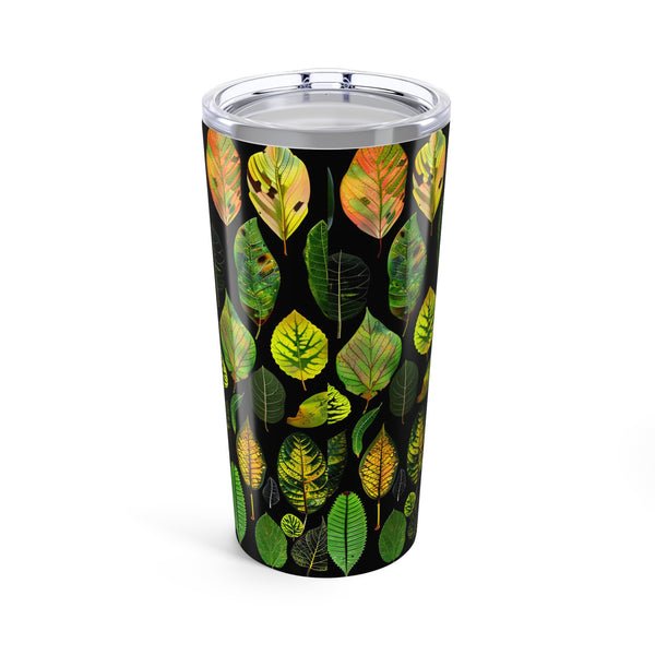 Coffee or Tea 20oz Tumbler With Botanical Plant Leaves Design for Landscapers, Gardeners and Plant Ladies