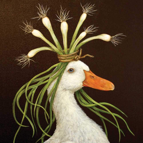 Miranda - Goose Duck with Scallion Headpiece LUNCH Napkins with Artwork by Vicki Sawyer