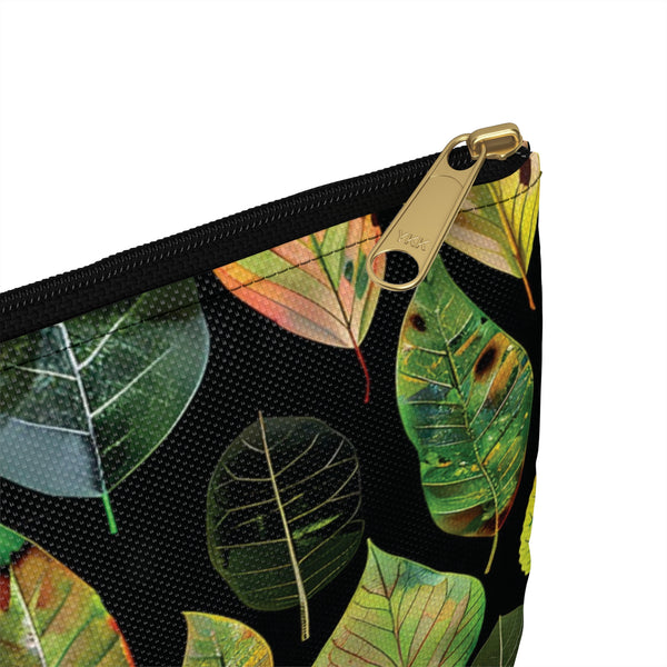 Nature-Inspired Leaf Accessory Pouch, Eco-Friendly Makeup Bag, Travel Organizer, Botanical Gift