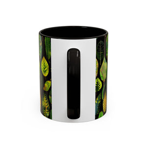 Leafy Mugs, Plant Lover Gift, Garden Coffee Cup, Nature Inspired Drinkware, Botanical Tea Mug, Colorful Leaves Kitchen Decor