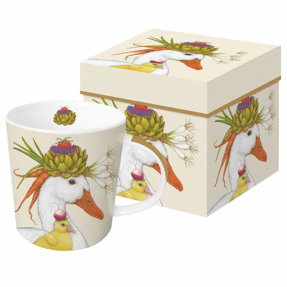 The Gardeners - Goose and Gosling Gift-Boxed Mug - Artwork by Vicki Sawyer