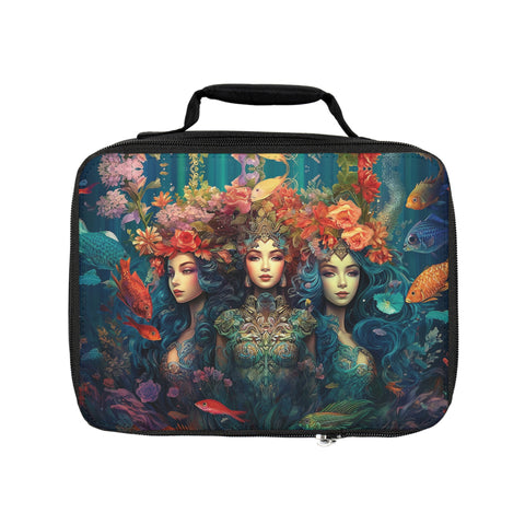 Trio of Water Goddesses Colorful Ladies, Girls Insulated Lunch Bag, Box, Lunchbox for Women