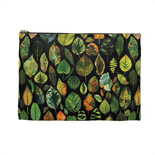 Nature-Inspired Leaf Accessory Pouch, Eco-Friendly Makeup Bag, Travel Organizer, Botanical Gift