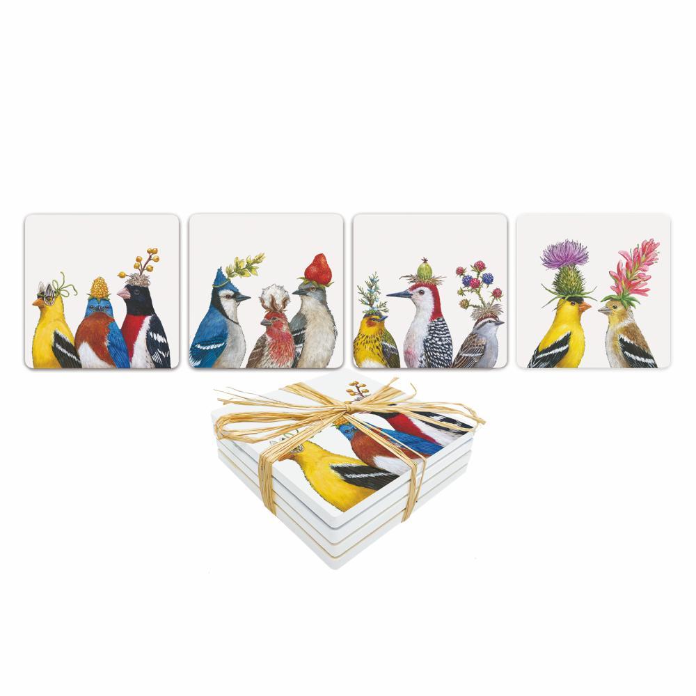 "The Berry Festival" Stone Coaster Set of 4 with artwork by Vicki Sawyer