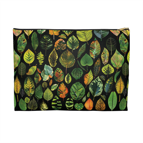 Nature-Inspired Leaf Accessory Pouch, Eco-Friendly Makeup Bag, Travel Organizer, Botanical Gift