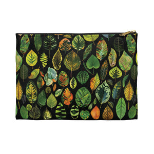 Nature-Inspired Leaf Accessory Pouch, Eco-Friendly Makeup Bag, Travel Organizer, Botanical Gift