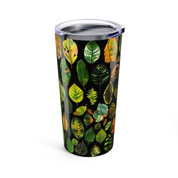 Coffee or Tea 20oz Tumbler With Botanical Plant Leaves Design for Landscapers, Gardeners and Plant Ladies