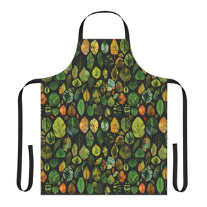 Gardener Apron With Collage of Plant Leaves for Indoor or Outdoor Planting