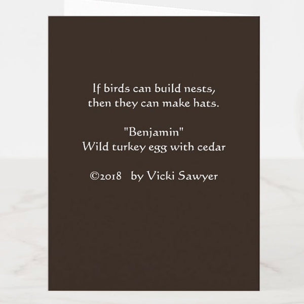 New Baby - Congrats on your Hatchling Greeting Card, Birds with Hats, Blank, by Vicki Sawyer