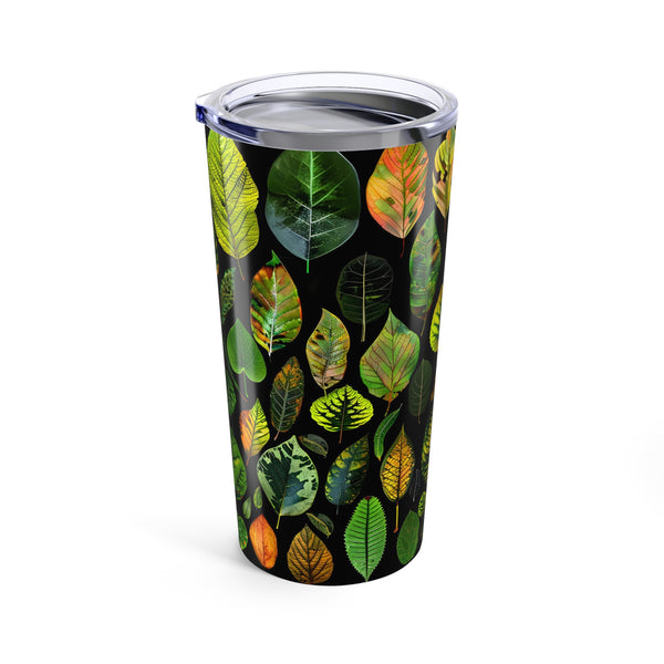 Coffee or Tea 20oz Tumbler With Botanical Plant Leaves Design for Landscapers, Gardeners and Plant Ladies