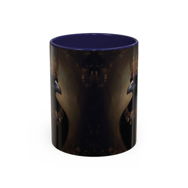 Royal Raven Mug – Elegant Black Coffee Cup for Bird Lovers, Gothic Decor, F-caw-F Crow Fall Cups, Halloween