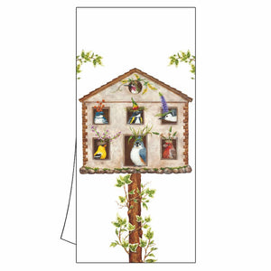 House Party - Bird Kitchen Towel with Artwork by Vicki Sawyer