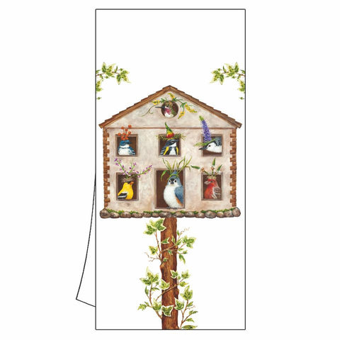 House Party - Bird Kitchen Towel with Artwork by Vicki Sawyer