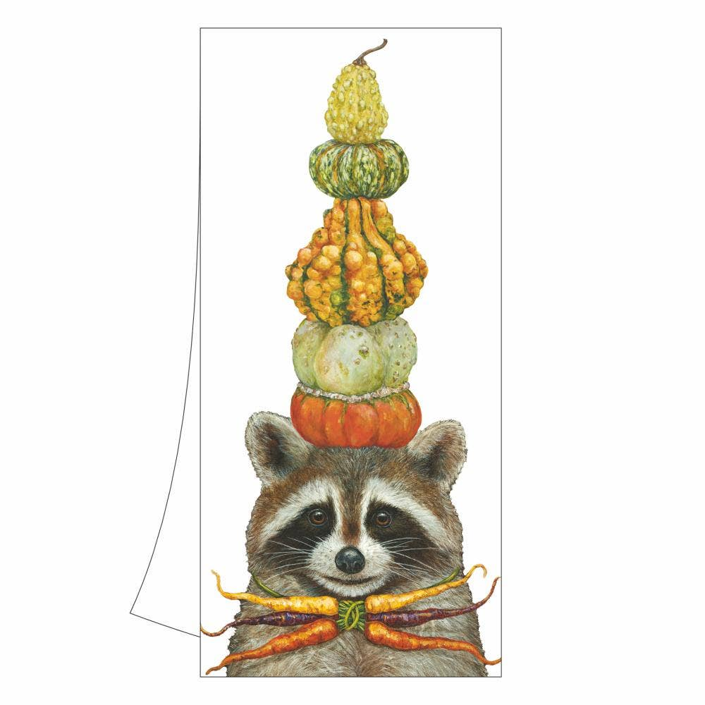 Ricky Raccoon - Kitchen Towel with artwork by Vicki Sawyer