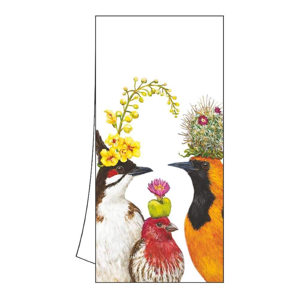 The Entourage - Bird Kitchen Towel with artwork by Vicki Sawyer
