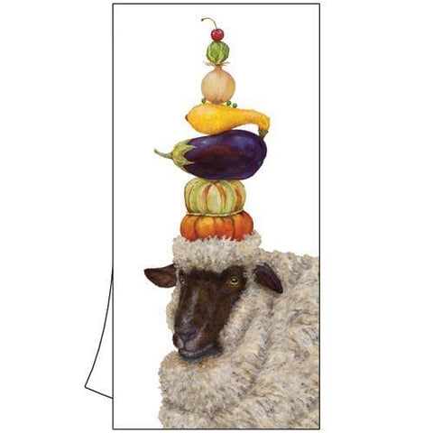 The Harvester - Sheep Kitchen Towel with artwork by Vicki Sawyer