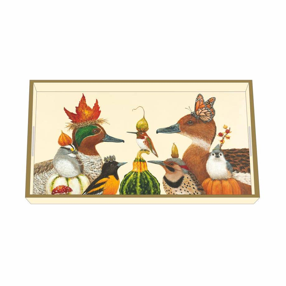 We Gather Together Wooden Vanity Tray for Autumn Entertaining