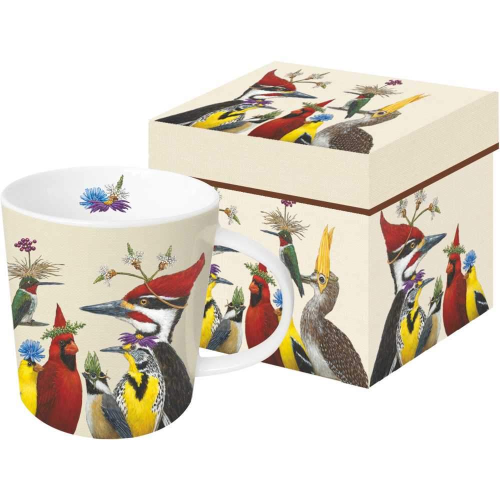 Woody's Annual Woodpecker Party Gift-Boxed Mug | Artwork by Vicki Sawyer