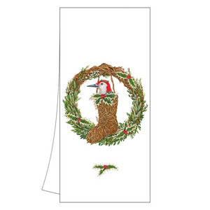 Claudette - Holiday Bird Kitchen Towel with Artwork by Vicki Sawyer
