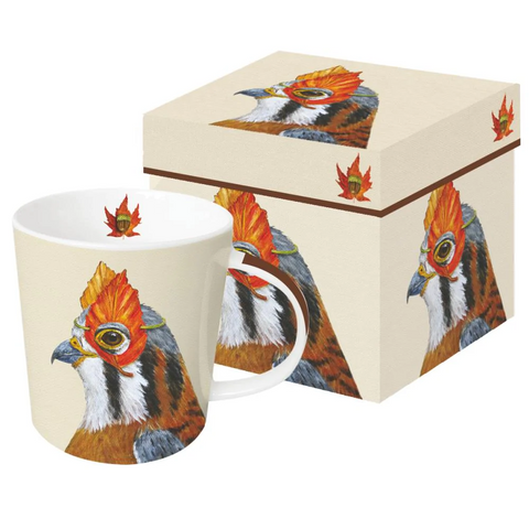 Clive the Kestrel - Whimsical Gift-Boxed Mug - Artwork by Vicki Sawyer