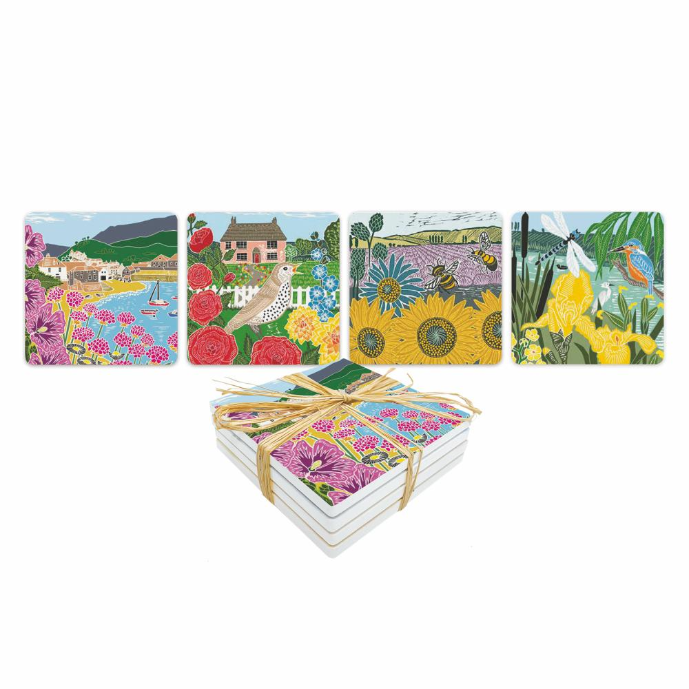 'Costa Del Sol" Dolomite Coaster Set of 4