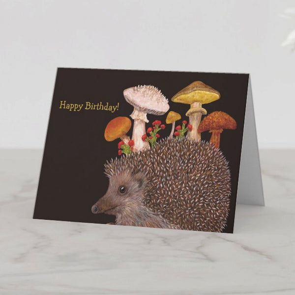 Happy Birthday Hedgehog Greeting Card  by Vicki Sawyer