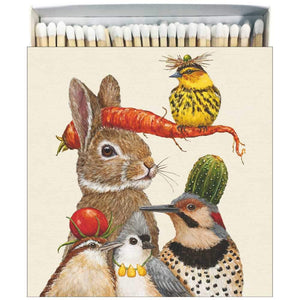 Harvest Party - Square Decorative Bird and Rabbit Matches - Artwork by Vicki Sawyer