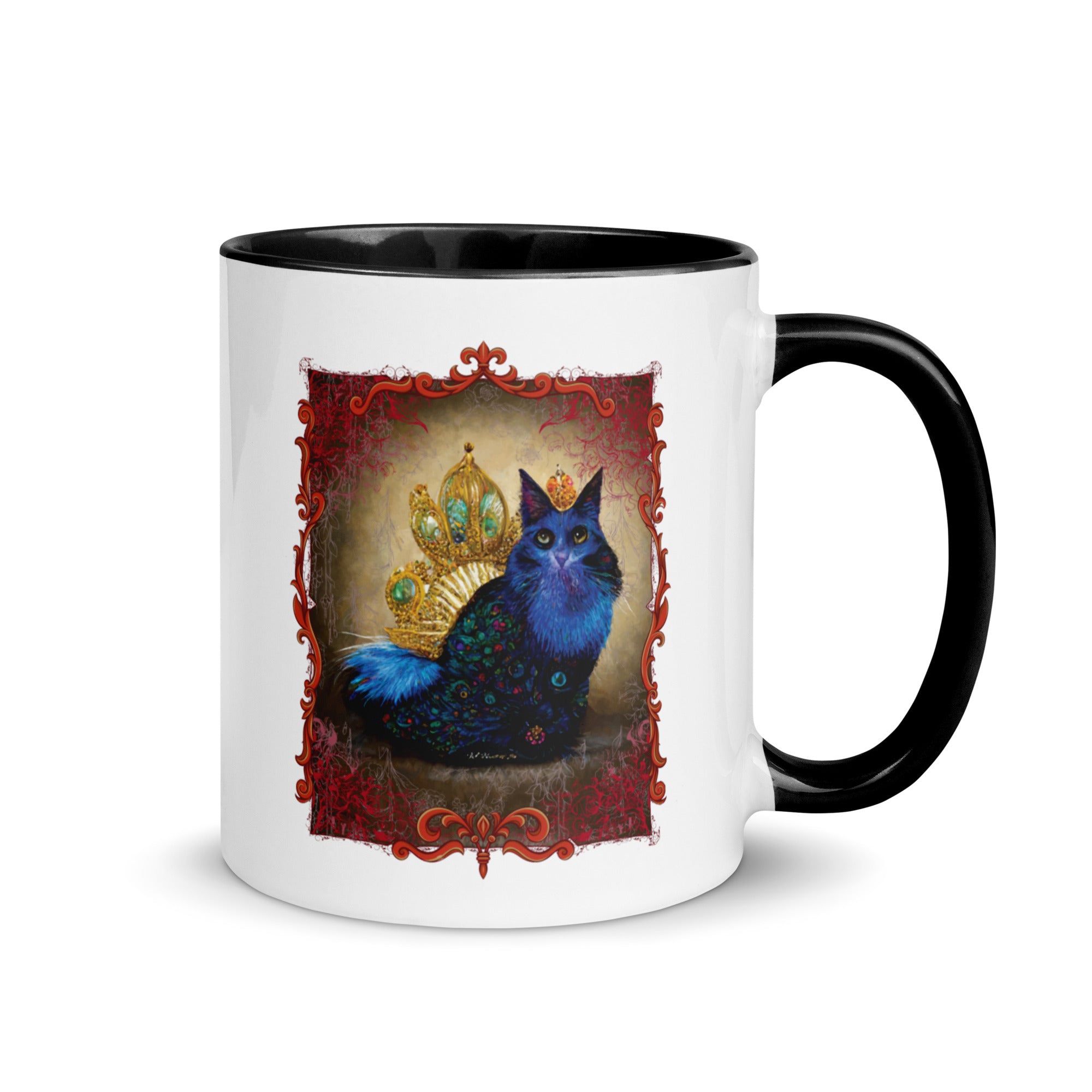 Cat Lover Gift, Cat Portrait, Cute Coffee Mug, Royal Pet Portrait Gift for Cat Lovers Mug 11 or 15 oz
