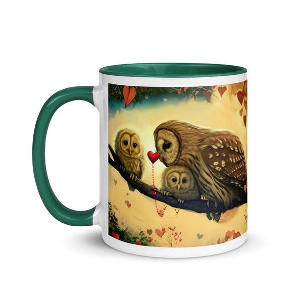 Mama Tawny Owl and Baby Owlets Cute and Sweet Mug