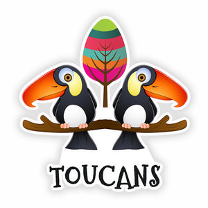 Toucan Sticker for Kids and Birder Adults - Tropical Bird 3x3 Inches