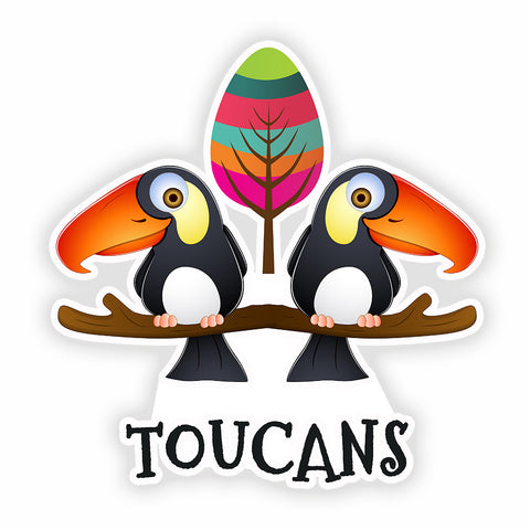 Toucan Sticker for Kids and Birder Adults - Tropical Bird 3x3 Inches