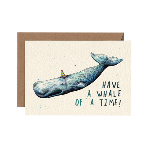 'Have a Whale of a Time' Note or Greeting Card by Bewilderbeest
