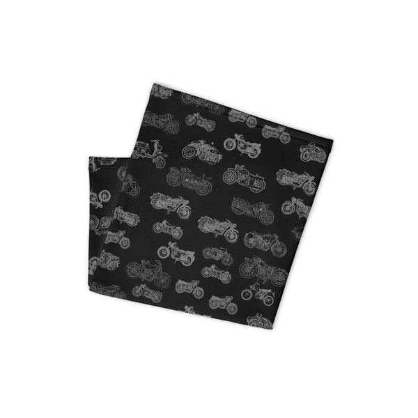 Mens Motorcycle Face Covering Neck Gaiter - One Size Unisex - Black