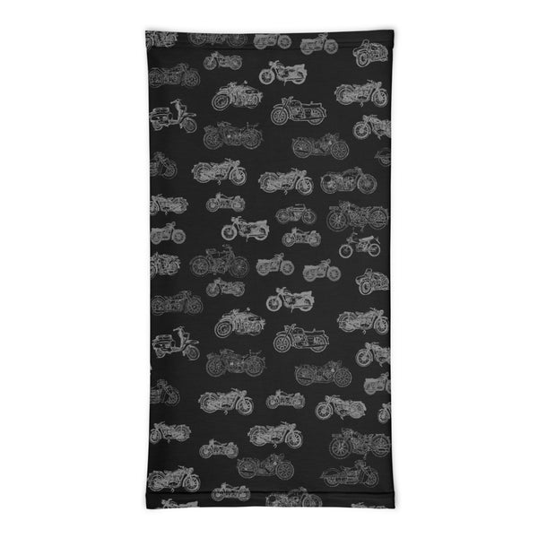 Mens Motorcycle Face Covering Neck Gaiter - One Size Unisex - Black