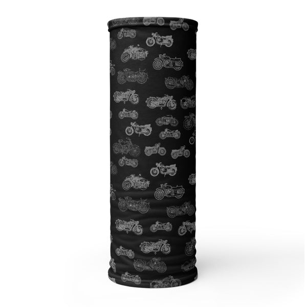 Mens Motorcycle Face Covering Neck Gaiter - One Size Unisex - Black