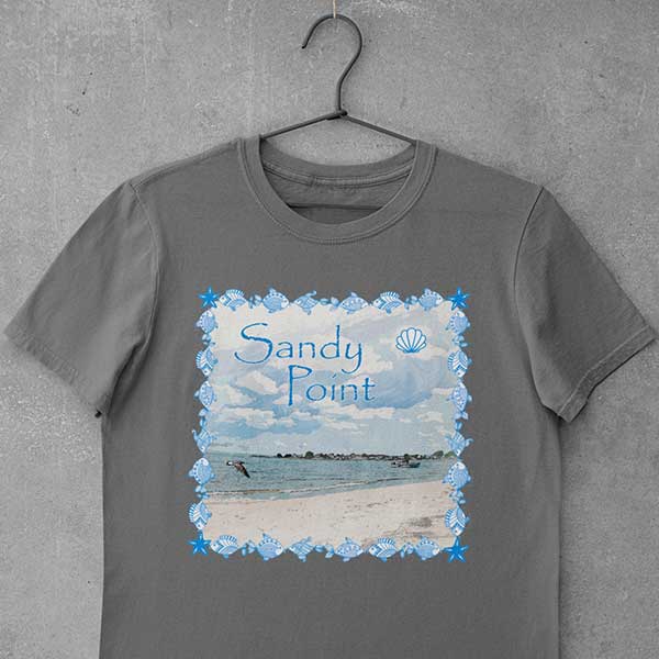 Sandy Point T-shirt for Summer Days Along the CT / RI Shoreline
