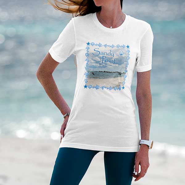 Sandy Point T-shirt for Summer Days Along the CT / RI Shoreline