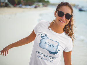 Stonington Borough CT 1649 Anchor and Whale Unisex T-shirt
